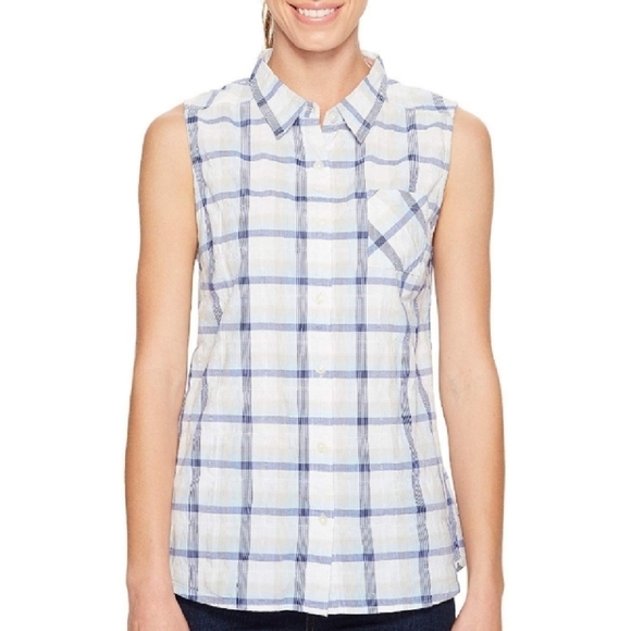 Prana Lexi Button Front Plaid Shirt Wester‎ Barn - Picture 1 of 7